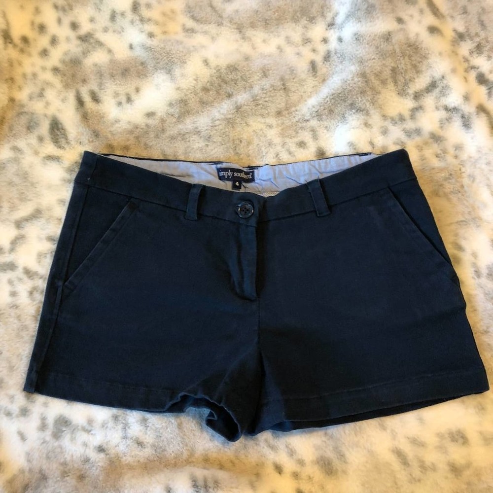 Simply Southern Navy Chino Shorts size 4